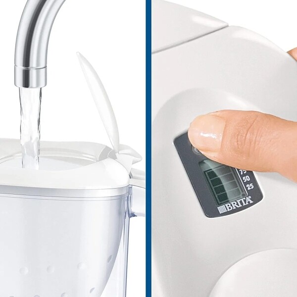 Brita - Garrafa de Água Marella Branca + 1 Cartucho Maxtra 2,4L