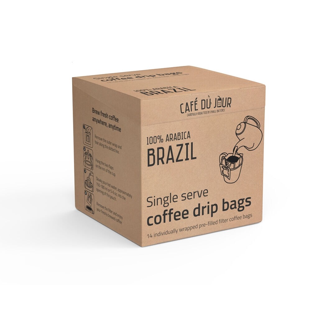 100% arábica Brasil - Sacos de café de dose única - 14 unidades