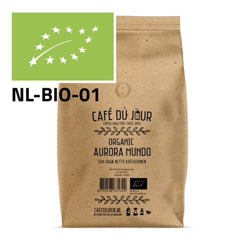 Aurora Mundo - Café biológico em grão - 500 gramas