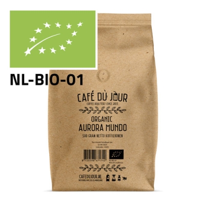 Aurora Mundo - Café biológico em grão - 500 gramas