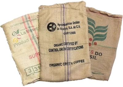 Sacos de café de juta usados (10 unidades)