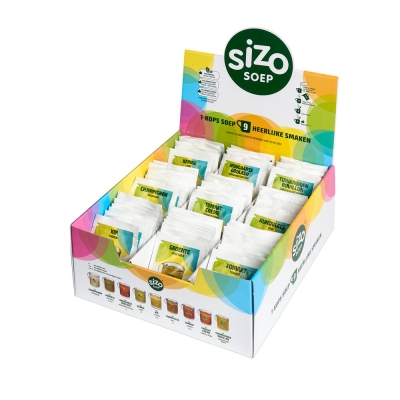 Sizo Soup Display Box 9 sabores - sopa instantânea - 95 saquetas