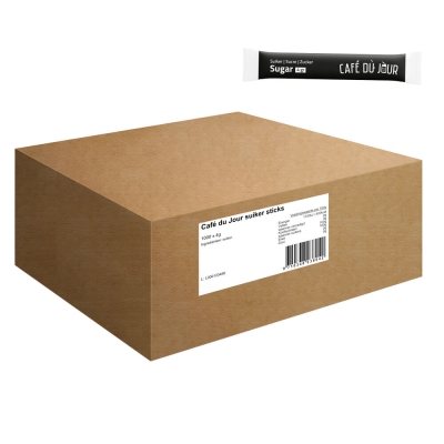 Pauzinhos de açúcar - 4 gramas de açúcar por pauzinho - 1000 unidades