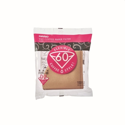 Hario V60 Filtros de café - castanhos tamanho 02 - 100 unidades